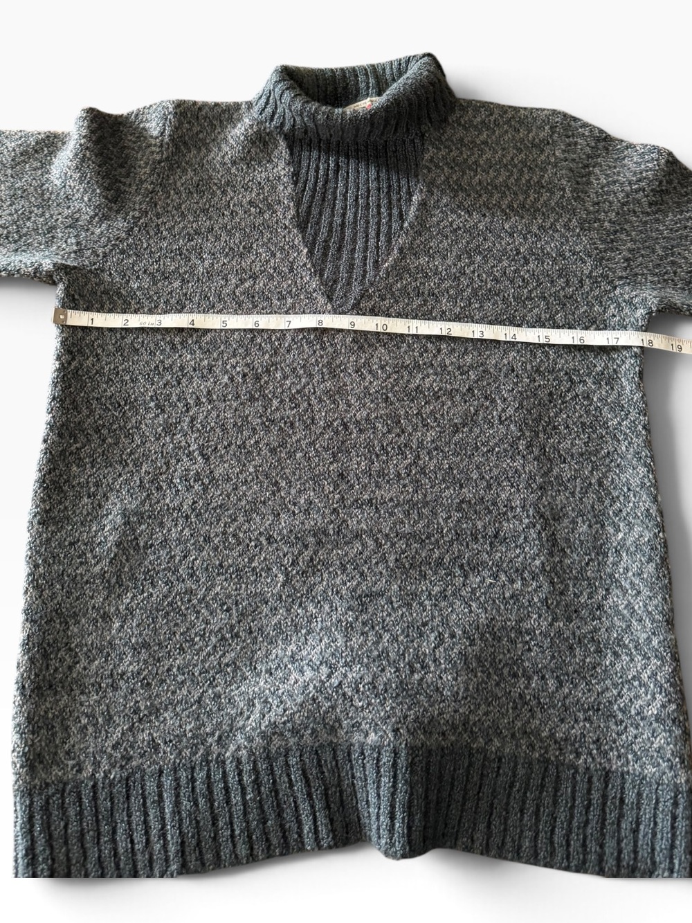 Vintage Rodier wool acrylic alpaca Grey Knit Sweater S